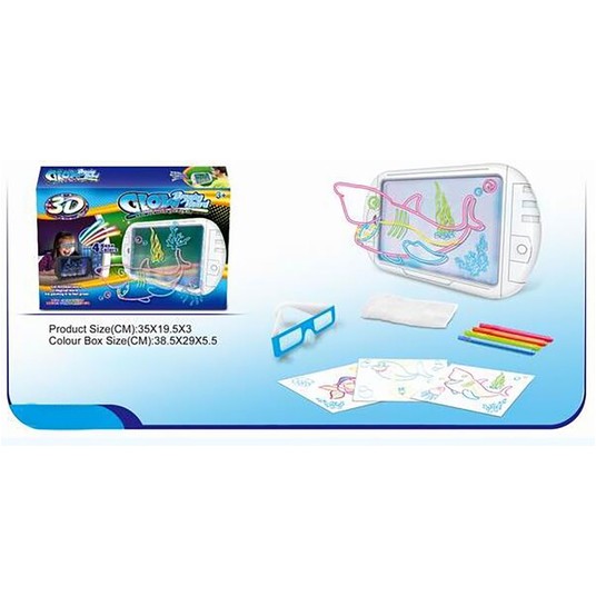 TABLICA 3D PODŚWIETLANA NEONOWA B/O+OKULARY 0345 -zdjęcie numer 1