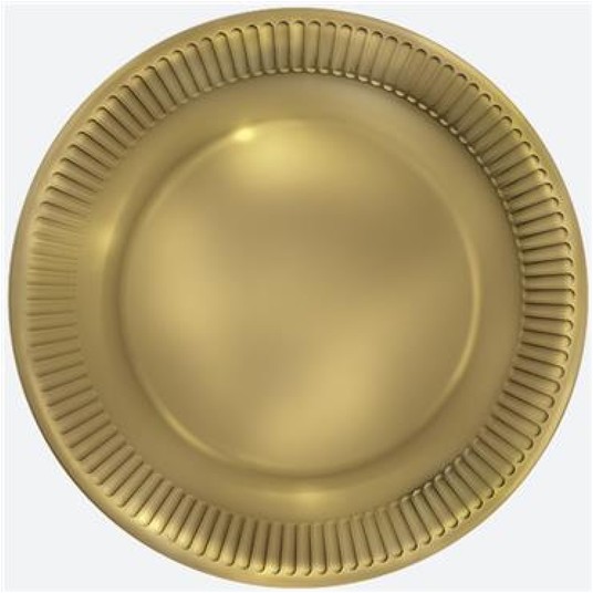 TALERZYKI PAPIEROWE MAKI 227MM OGÓLNE ZŁOTE 005400 -zdjęcie numer 1