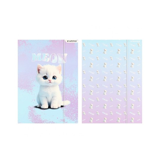 TECZKA Z GUMKA PAP A4 CUTE KITTY MIX2 STK A'10 -zdjęcie numer 1