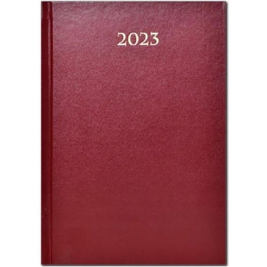 TERMINARZ A5 DZIENNY TWARDY BORDO 2025 6904 -zdjęcie numer 1