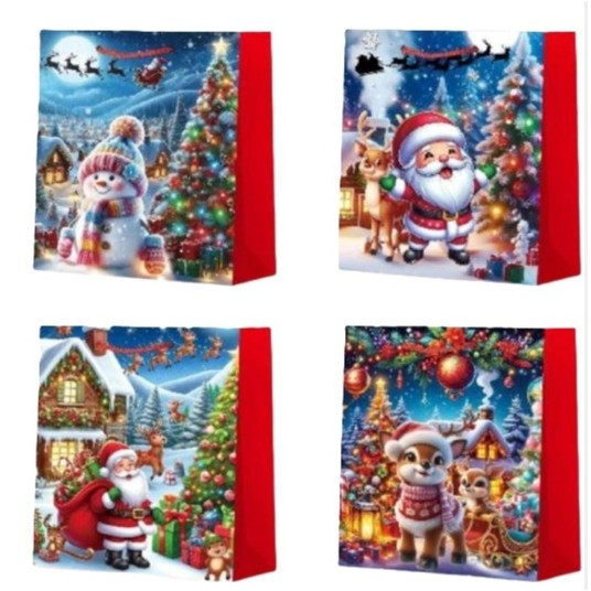 TORBA ŚWIĄTECZNA JP-8855A 31x40x12CM 0678 A'12 -zdjęcie numer 1