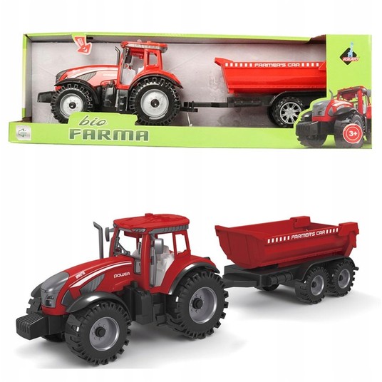 TRAKTOR Z CZERWONĄ PRZYCZEPĄ 6173 -zdjęcie numer 1