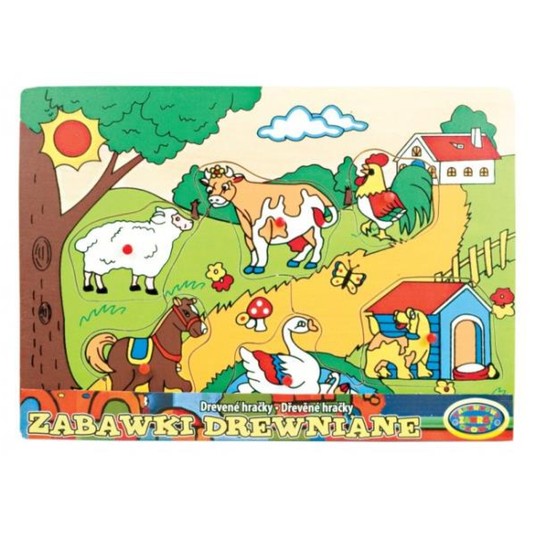 UKŁADANKA DREWNIANA - ZWIERZĘTA WYPUSTKI 1608 -zdjęcie numer 1