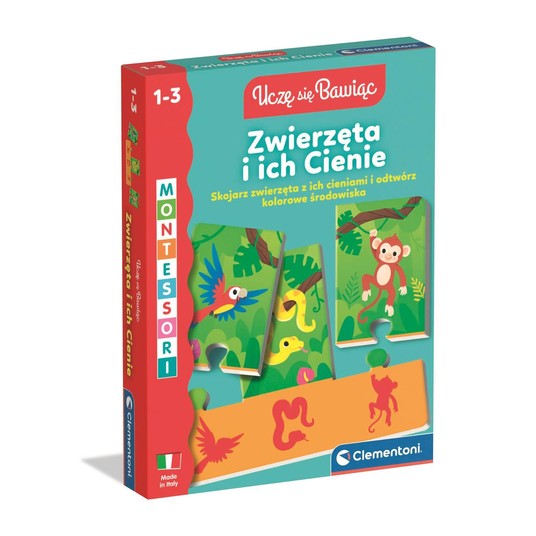 UKŁADANKA EDUKACYJNA ZWIERZETA I ICH CIENIE 4244 -zdjęcie numer 1