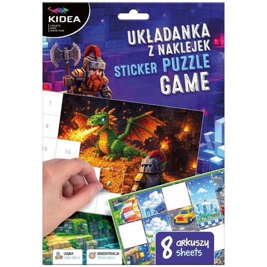 UKŁADANKA Z NAKLEJEK GAME KIDEA 4451 -zdjęcie numer 1
