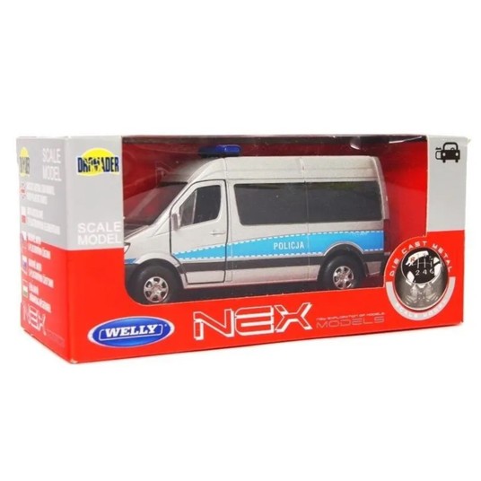 WELLY MERCEDES-BENZ SPRINTER PANEL VAN POLICJA0215 -zdjęcie numer 1