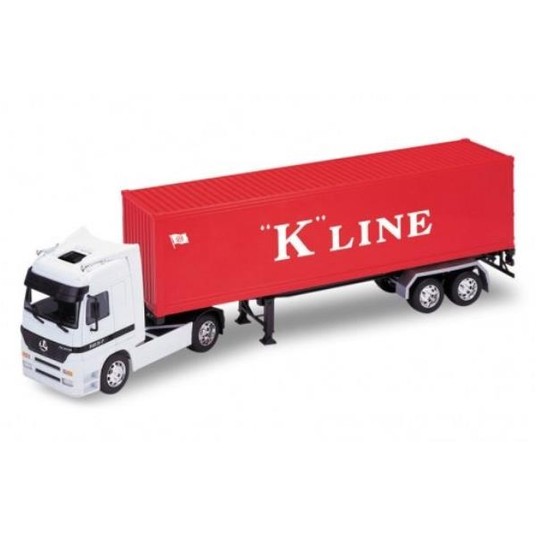 WELLY TRUCK Z PRZYCZEPĄ 1:32 MERCEDES BENZ 2812 -zdjęcie numer 1