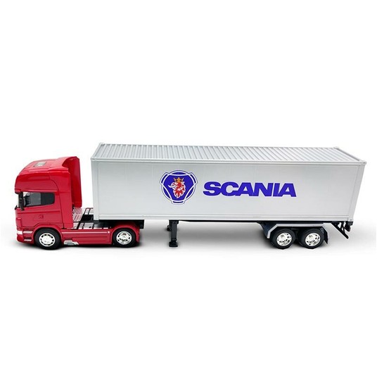 WELLY TRUCK Z PRZYCZEPĄ 1:32 SCANIA VB R730 6715 -zdjęcie numer 1