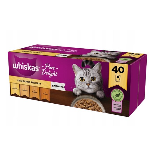 WHISKAS MOKRA KARMA DLA KOTA MIX SMAKÓW 3,4KG 40X8 -zdjęcie numer 1