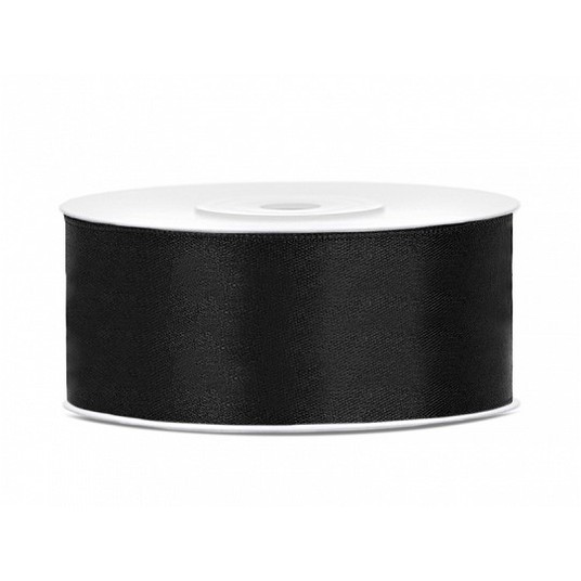 WSTAŻKA SAT.CZARNA 25MM/25M 39 -zdjęcie numer 1