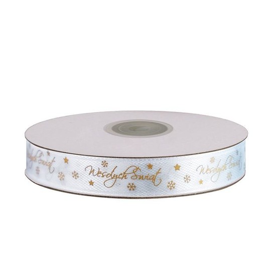 WSTAŻKA SAT.XMASS 12MM/25Y BIA 7745 A'10 -zdjęcie numer 1