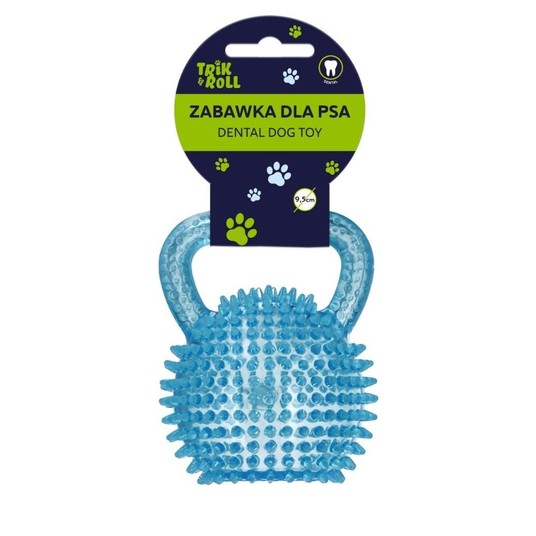 ZABAWKA DLA PSA PILKA Z UCHWYTEM KOLCE NIEB 0712 -zdjęcie numer 1
