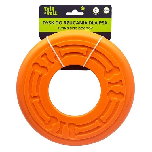 ZABAWKI DLA PSA DYSK POMARAŃ 25,5CM TRIK 2181 -zdjęcie numer 1