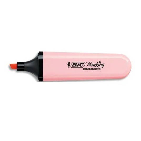 ZAKREŚLACZ BIC HIGHLIGTER RÓŻ PASTEL (12) 3915 -zdjęcie numer 1