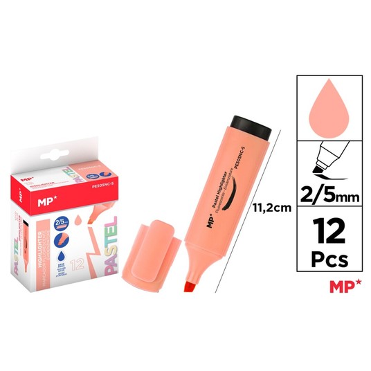 Zakreślacz Fluo pastel pomarańczowy2/5mm A'12 8028 -zdjęcie numer 1