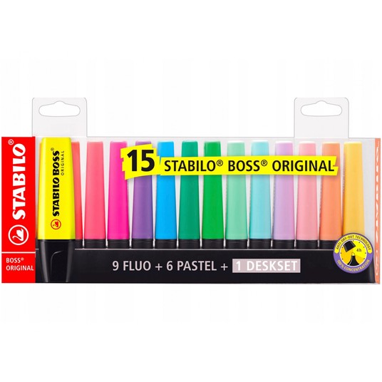 ZAKREŚLACZ STABILO BOSS ZEST 15 KOL W ETUI -zdjęcie numer 1