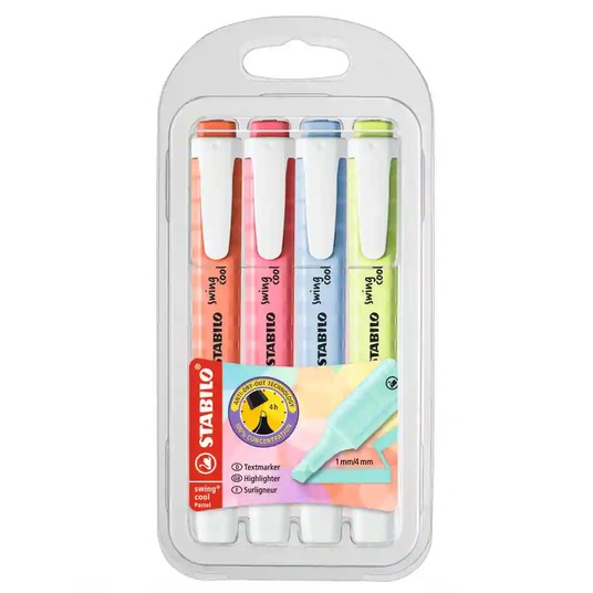 ZAKREŚLACZE STABILO SWING COOL PASTEL 4 KOL 9461 -zdjęcie numer 1
