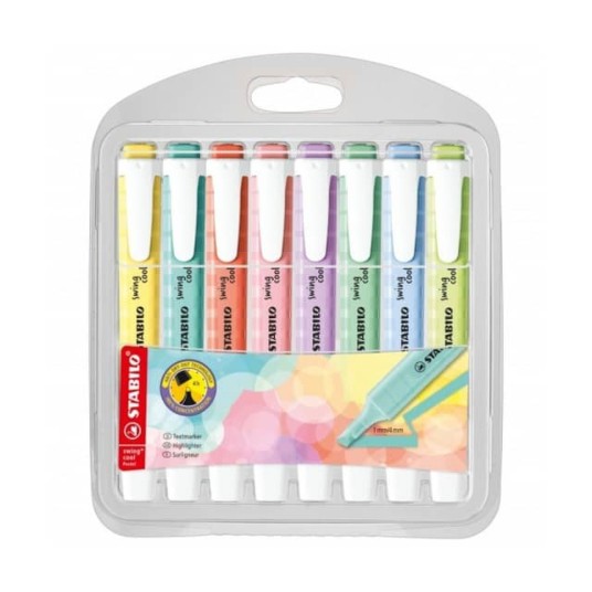 ZAKREŚLACZE STABILO SWING COOL PASTEL 8 KOL 9492 -zdjęcie numer 1