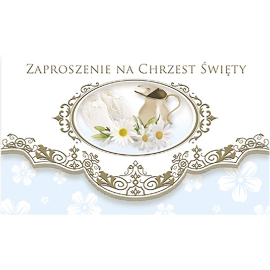 ZAPROSZENIA SKŁAD. CHRZEST 44672 CHŁOP. ZŁOTE A'10 -zdjęcie numer 1