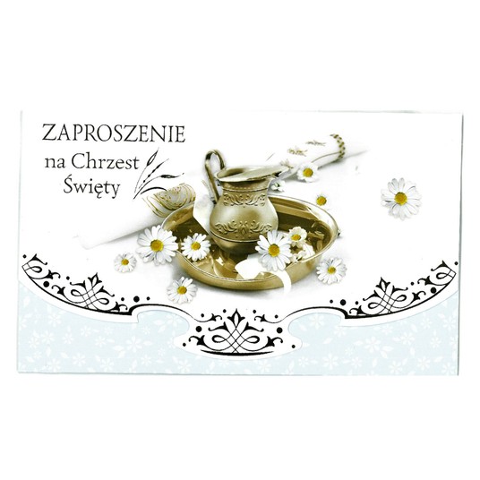 ZAPROSZENIA SKŁADANE CHRZEST NR 36408 DZIEC. A'10 -zdjęcie numer 1