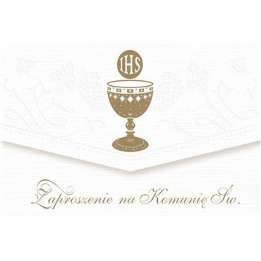 ZAPROSZENIA SKŁADANE EXCL. KOMUNIA 26056 -zdjęcie numer 1
