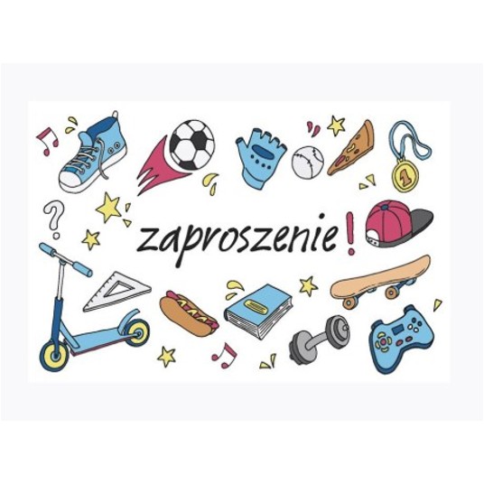 ZAPROSZENIE 160X95 ZESTAW 62145 DZIECIĘCE A'10 -zdjęcie numer 1