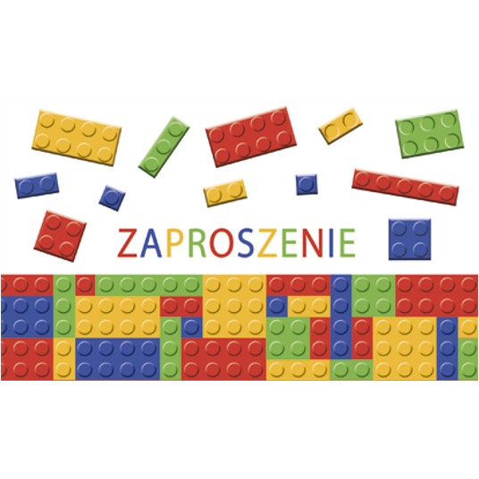 ZAPROSZENIE DZIECIĘCE 160X95 NR 47071 KLOCKI A'10 -zdjęcie numer 1
