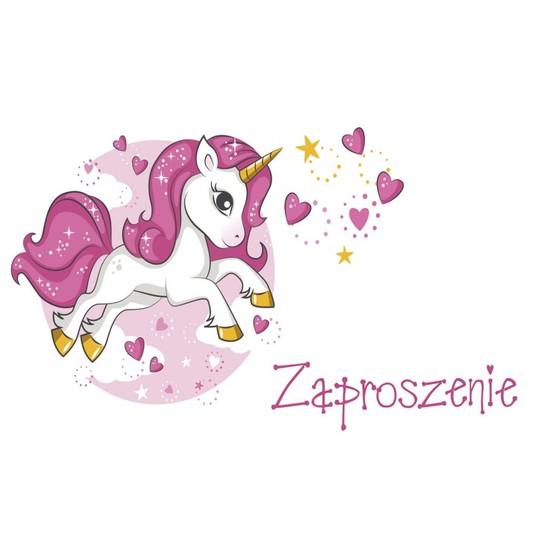 ZAPROSZENIE DZIECIĘCE NR 46154 JEDNOROŻCE A'10 -zdjęcie numer 1