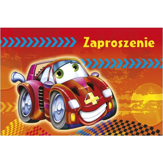 ZAPROSZENIE DZIECIĘCE NR 46230 CHŁOPIEC AUTA A'10 -zdjęcie numer 1
