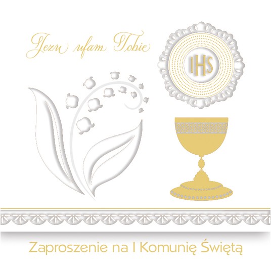 ZAPROSZENIE KWADRAT 120X120 KOMUNIA NR 57189 A'10 -zdjęcie numer 1