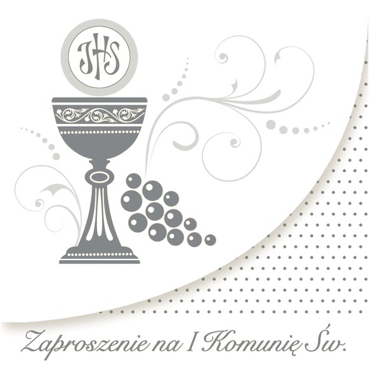 ZAPROSZENIE KWADRAT 120X120 SRE KOMUNIA 39978 A'10 -zdjęcie numer 1