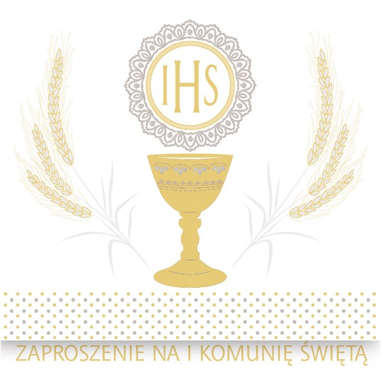 ZAPROSZENIE KWADRAT KOMUNIA ZKW_KOM_57188 A'10 -zdjęcie numer 1