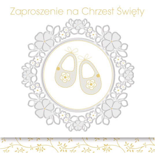 ZAPROSZENIE KWADRAT ZKW 120X120 CHRZEST NR 56256 -zdjęcie numer 1