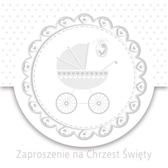 ZAPROSZENIE KWADRAT ZKW 120X120 CHRZEST NR 56257 -zdjęcie numer 1