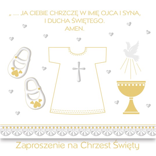 ZAPROSZENIE KWADRAT ZKW CHRZEST NR 56255 -zdjęcie numer 1