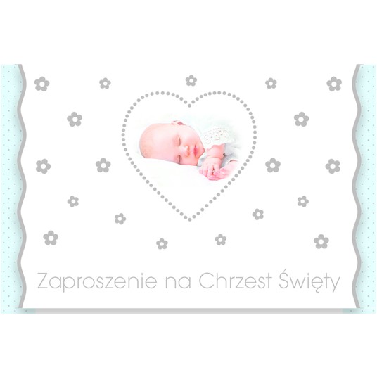 ZAPROSZENIE SKŁADANE CHRZEST NR 56252 -zdjęcie numer 1
