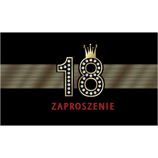ZAPROSZENIE URODZ.18-STKA NR 46443 GRAFIKA A'10 -zdjęcie numer 1