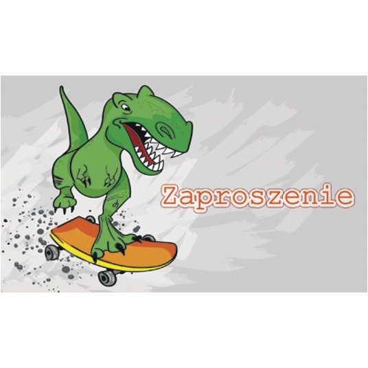 ZAPROSZENIE Z_DZIE_55665 CHŁOPIEC DINOZAURY A'10 -zdjęcie numer 1