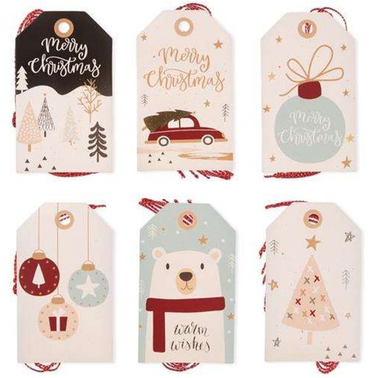 ZAWIESZKI DO PREZENTÓW ZE SZNURKIEM CHRISTMAS 8462 -zdjęcie numer 1