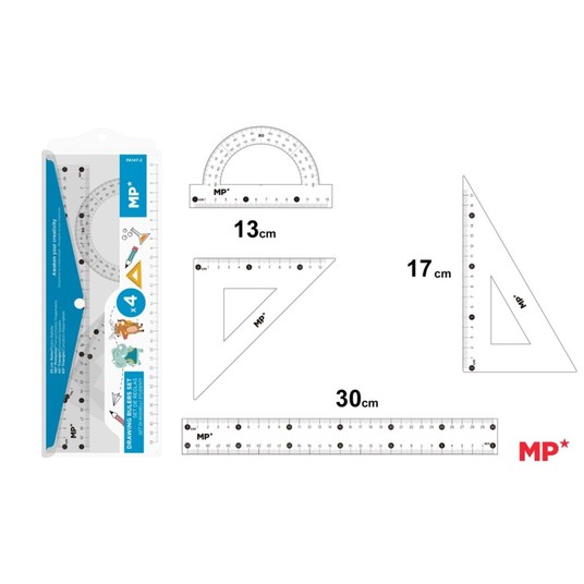 ZESTAW GEOMETRYCZNY 4CZĘŚCI W ETUI A"12 4157 -zdjęcie numer 1