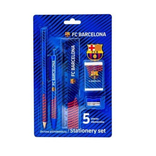 Zestaw piśmienniczy FC BARCELONA 5 el. (linijka, g -zdjęcie numer 1
