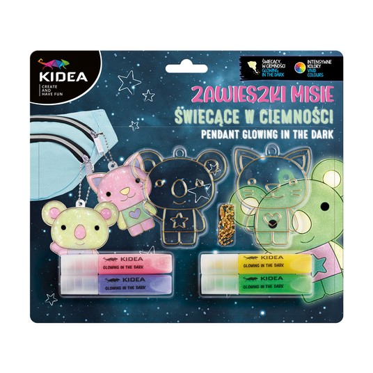 ZESTAW ZAWIESZEK MISIE ŚWIECĄCYCH W CIEMNOŚCI 0378 -zdjęcie numer 1