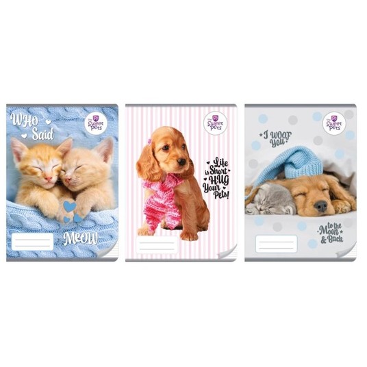 ZESZYT A4/32K KOLOROWE TRZY LINIE SWEET PETS A'10 -zdjęcie numer 1