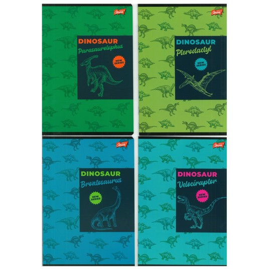 ZESZYT A5/16K LINIA PODWÓJNA LAMIN DINOSAUR 9881 -zdjęcie numer 1