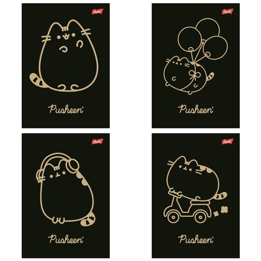 ZESZYT A5/60K KRATA LAMININOWANY PUSHEEN 5232 A'10 -zdjęcie numer 1