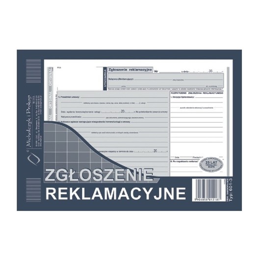 ZGŁOSZENIE REKLAMACJI A5 -zdjęcie numer 1