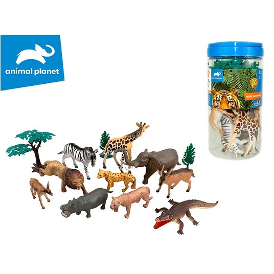 ZWIERZĘTA SAFARI 13SZT W SŁOIKU 24CM 4719 -zdjęcie numer 1