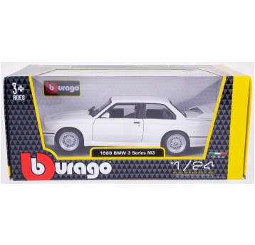 1:24 BMW M3 (E30) 1988 WHITE W/ STRIPE 4309