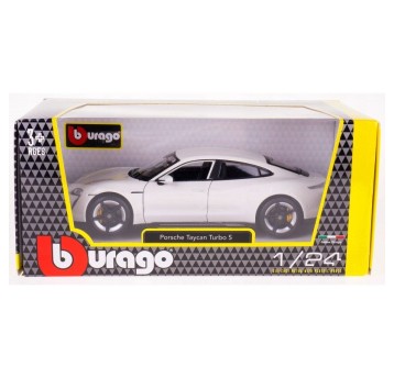 1:24 PORSCHE TAYCAN TURBO S WHITE 0985