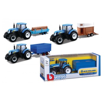 1:32 NEW HOLLAND FARM TRACTOR+TRAILER 0603
